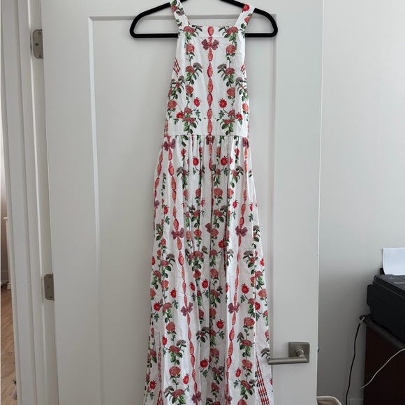 Hill House Addie Dress Red Shell Vine Sateen Maxi - Picture 2 of 5